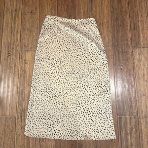 Forever 21 leopard long side zip skirt